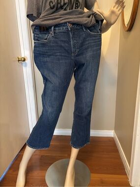 Silver Jeans Dark Blue Suki Capri Jeans